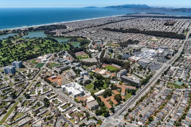 SFSU campus aerial view