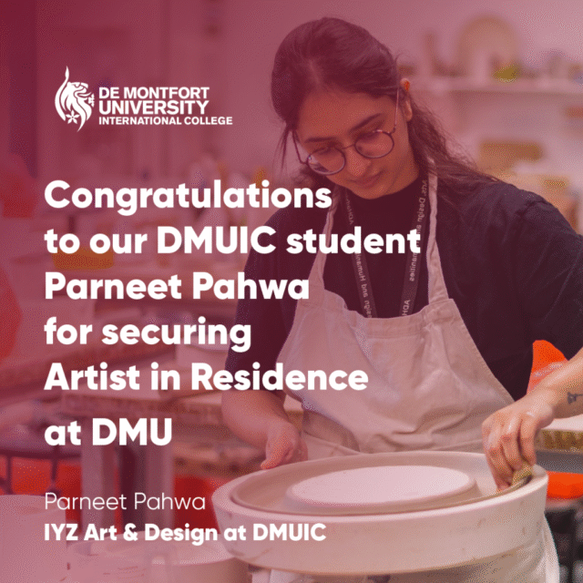 Congratulations to our DMUIC student Parneet Pahwa for securing Artist in Residence at DMU