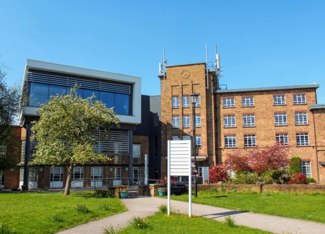 Lincoln Bishop University building from outside