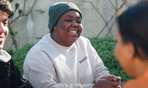 Smiling student on campus