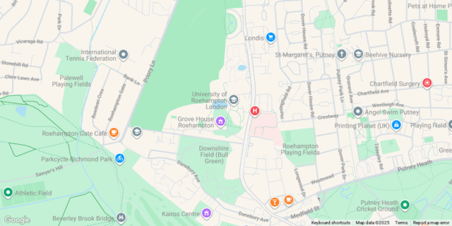 Roehampton map