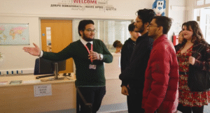 group of students in college